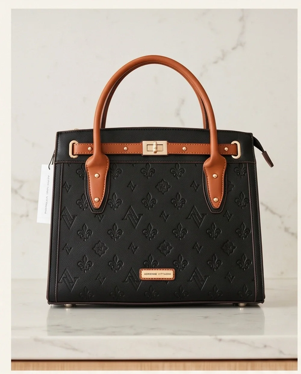 No.13 Adrienne Vittadini The Marseille Signature Collection Satchel